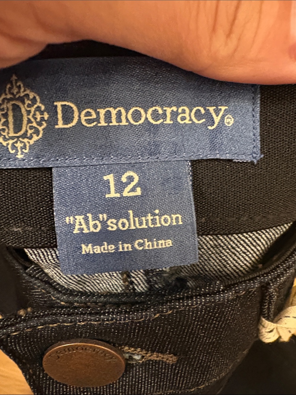 Democracy Absolution Core Essential Dark Blue Booty Lift Jegging (size 12) - Picture 2 of 9